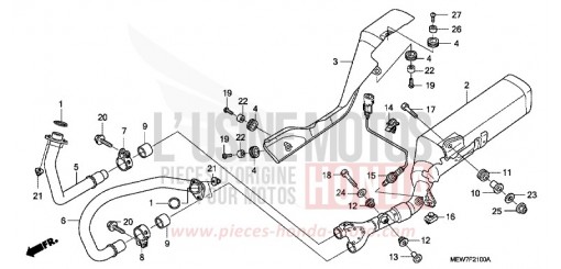 SILENCIEUX D'ECHAPPEMENT NT700VA6 de 2006